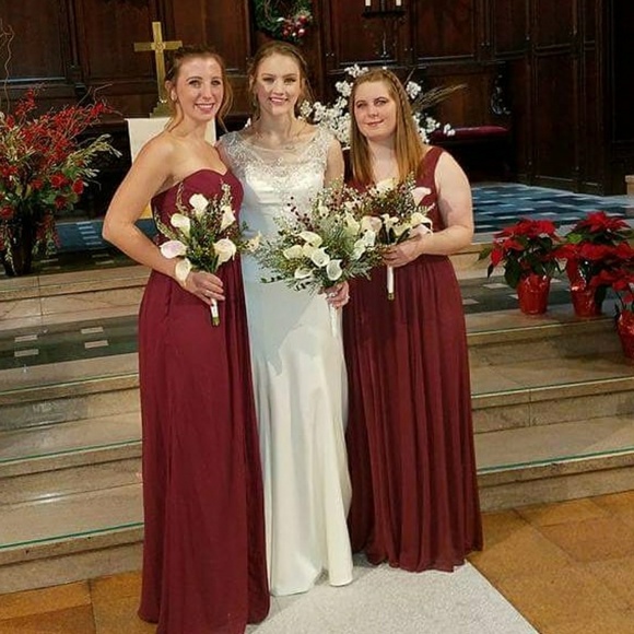 Wine Colored Bridesmaid Dresses
